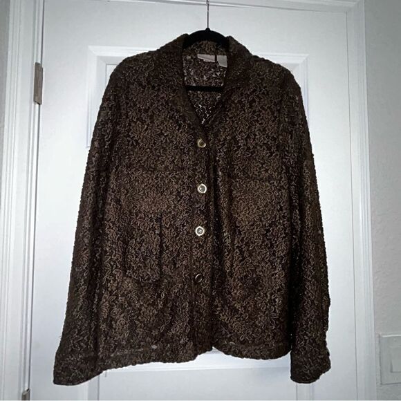 Vintage Chico’s Lace Button Front Jacket  Chicos - Picture 1 of 7